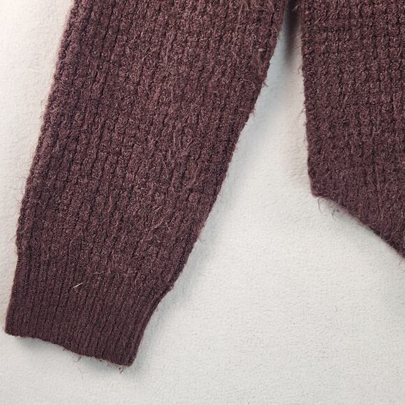 Kuhl “Sienna” Sweater Women’s SZ XS Burgandy Turtleneck Waffle Knit Oversized - Picture 6 of 13